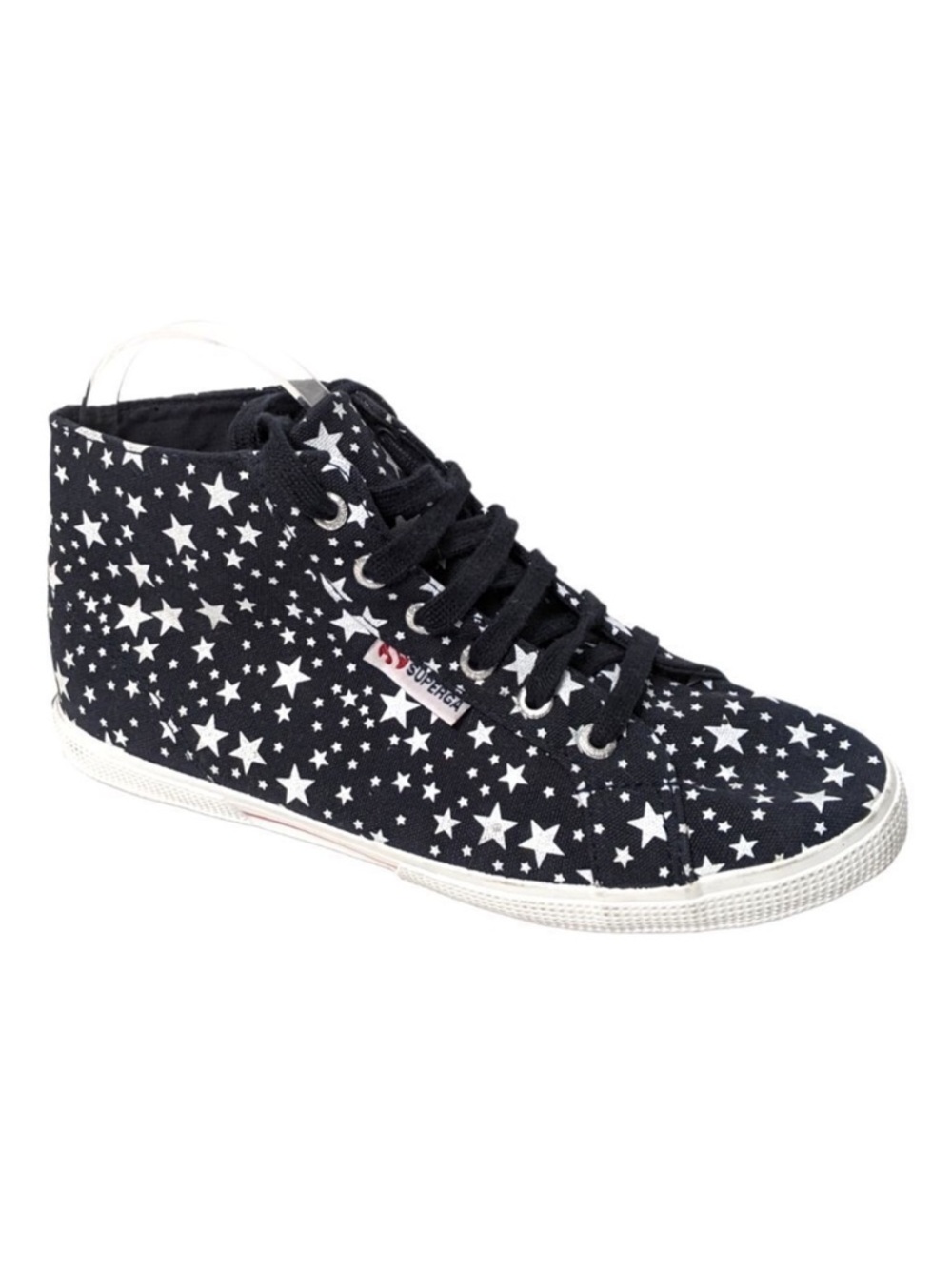 SUPERGA Navy Star Print High Top Sneakers 8